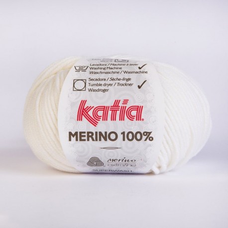 Lanas Katia Merino 100% blanco 1