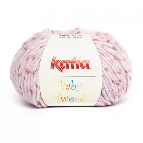 Lanas Katia Baby Tweed rosa-marrón 204