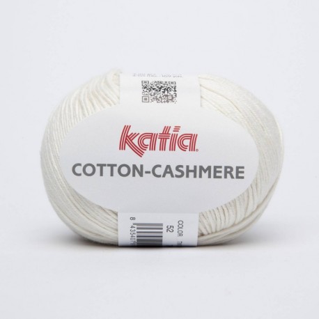 Lanas Katia Cotton Cashmere blanco 52