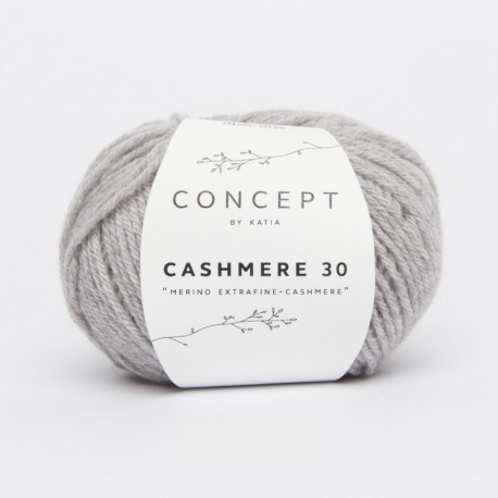 Lanas Katia Cashmere 30 gris claro 203