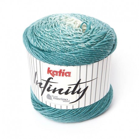 Lanas Katia Infinity crudo-azul agua 102