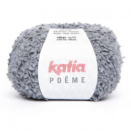 Lanas Katia Poeme gris medio 55